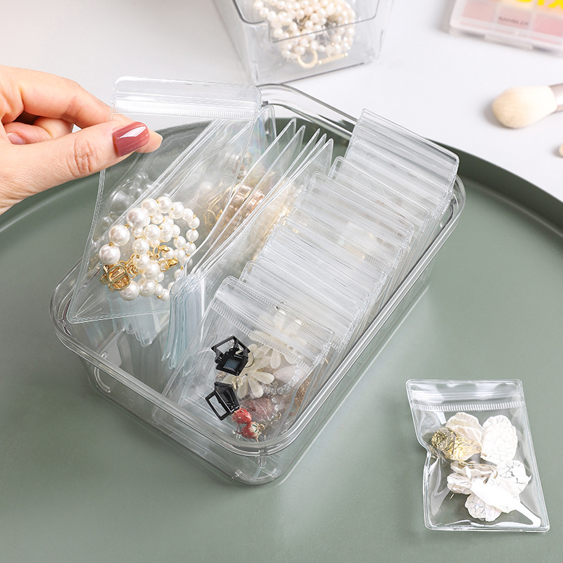 11pcs Transparent Jewelry Zipper Bags